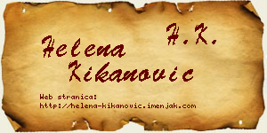 Helena Kikanović vizit kartica